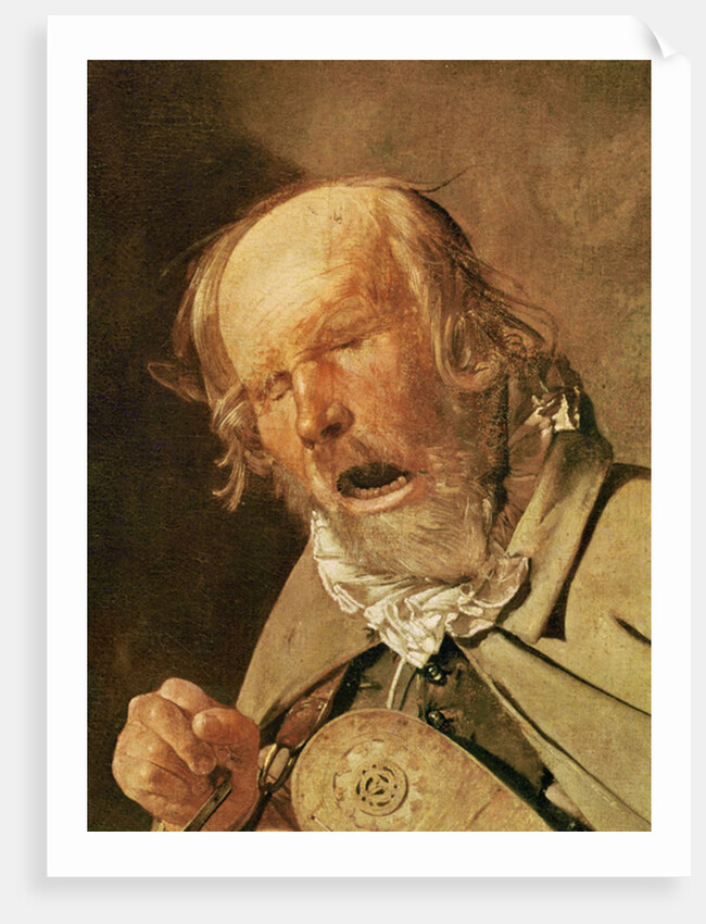 The hurdy-gurdy player by Georges de la Tour