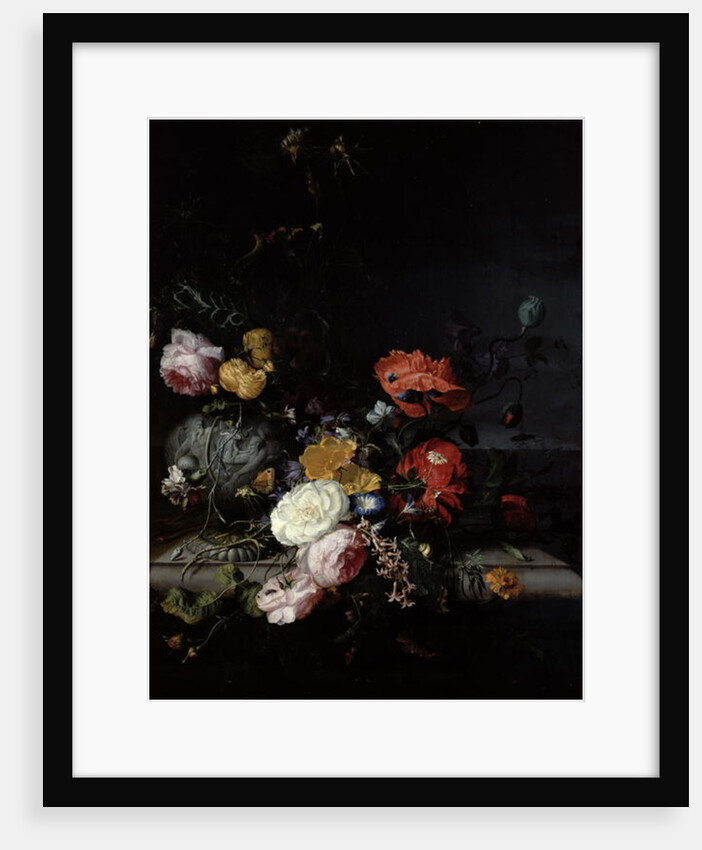 Still Life with Flowers and Insects by Jacob van Walscapelle