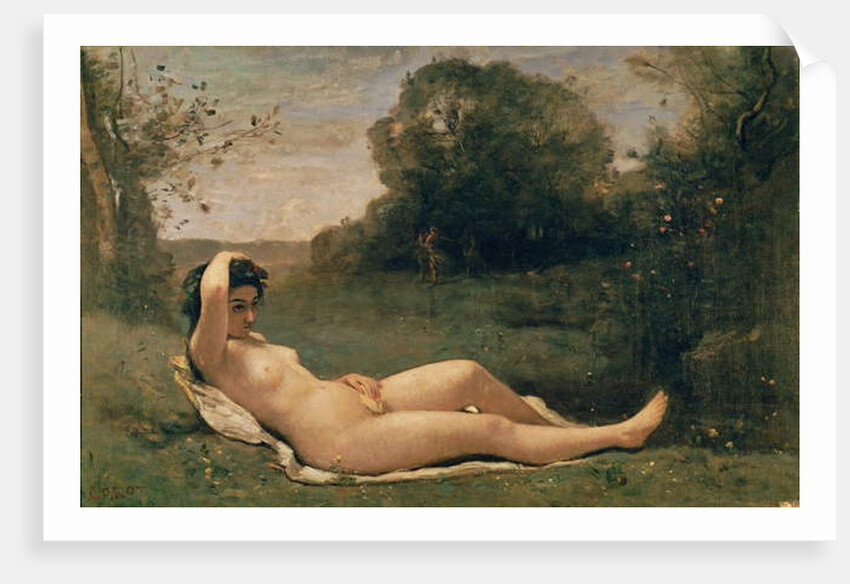 Nymph reclining, c.1857-58 by Jean Baptiste Camille Corot
