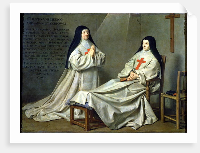 Portrait of Mother Catherine-Agnes Arnauld and Sister Catherine of St. Suzanne Champaigne the artist's daughter, 1662 by Philippe de Champaigne
