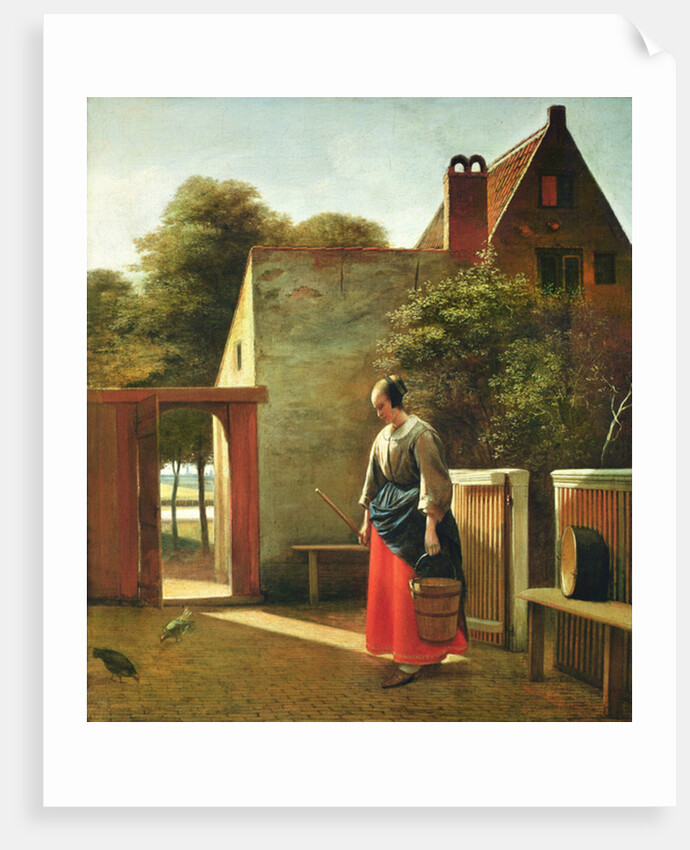 The Servant in the Courtyard, c.1660 by Pieter de Hooch