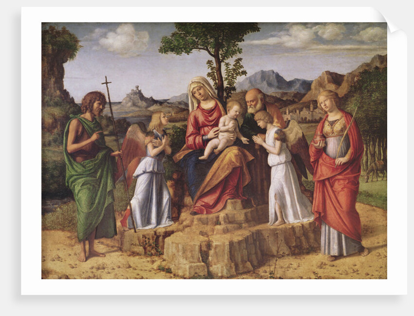 Holy Conversation, stopping before the flight to Egypt, c.1490 by Giovanni Battista Cima da Conegliano
