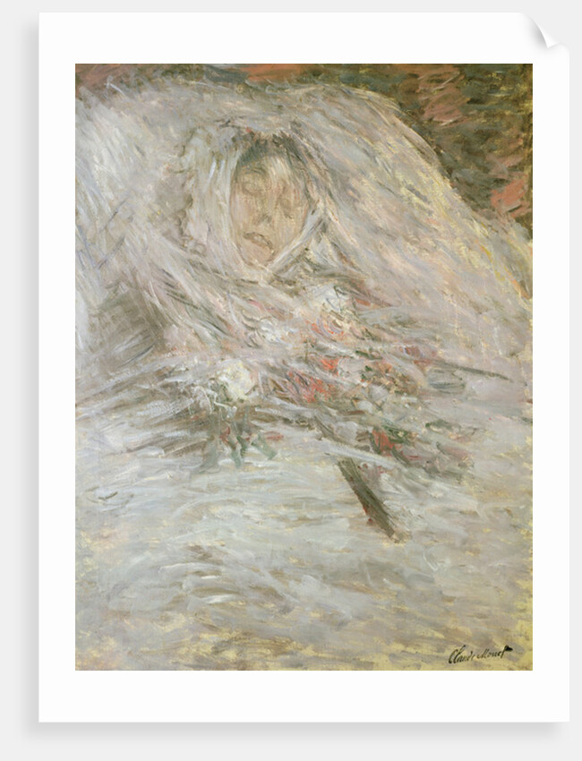 Camille Monet on her Deathbed, 1879 by Claude Monet