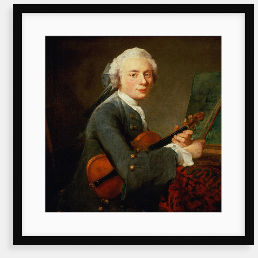 Young Man with a Violin, or Portrait of Charles Theodose Godefroy c.1738 by Jean-Baptiste Simeon Chardin