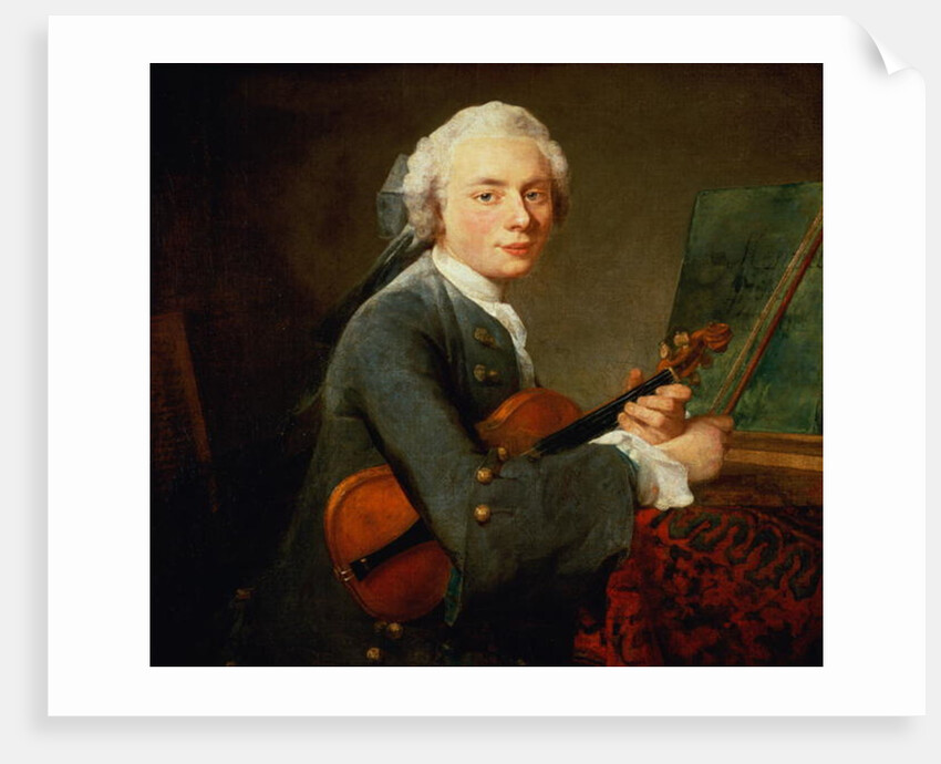 Young Man with a Violin, or Portrait of Charles Theodose Godefroy c.1738 by Jean-Baptiste Simeon Chardin