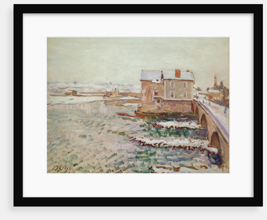 The Moret Bridge during the winter of 1889, after 1889 by Alfred Sisley
