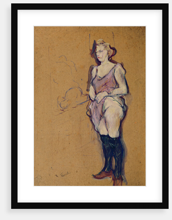 Woman holding her Dress or Woman in a Brothel, 1894 by Henri de Toulouse-Lautrec