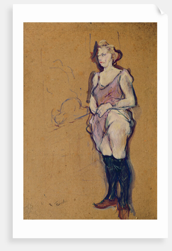 Woman holding her Dress or Woman in a Brothel, 1894 by Henri de Toulouse-Lautrec