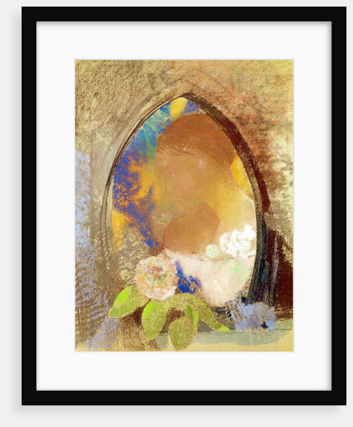 Portrait with Flowers by Odilon Redon