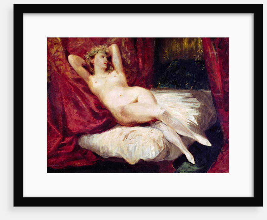 Woman with White Stockings by Ferdinand Victor Eugene Delacroix