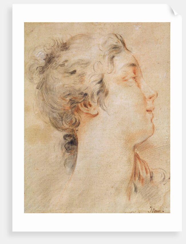 Head of a Woman Turned to the Right by Francois Boucher