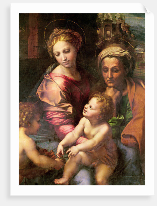 The Holy Family, detail: the Virgin, Saint Elizabeth and Child, c.1518 by Raphael