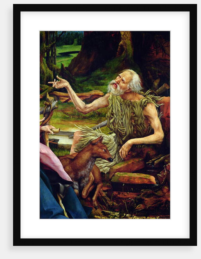 The visit of Saint Anthony to Saint Paul the hermit by Matthias Grunewald