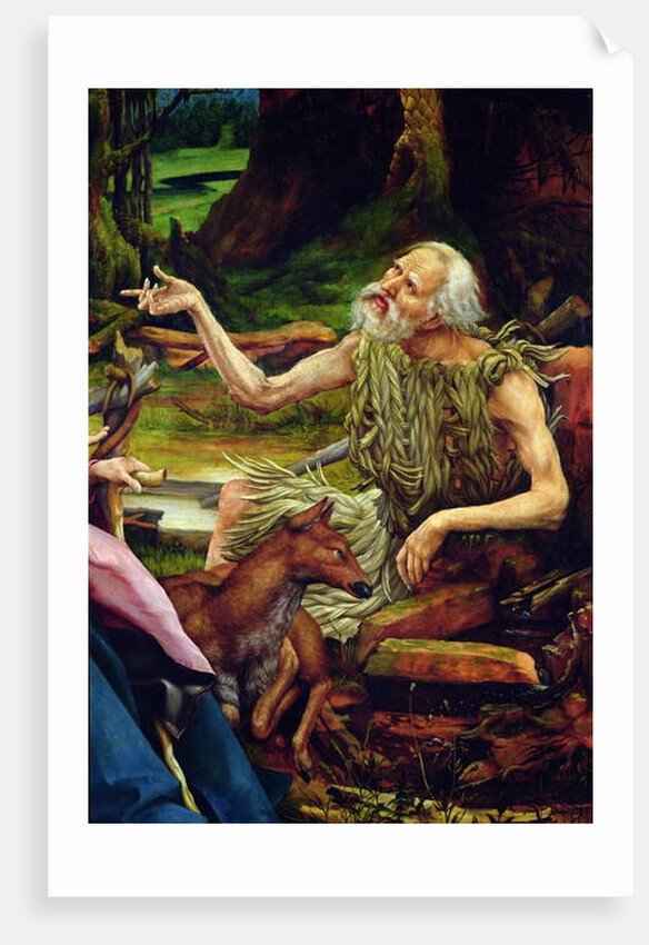 The visit of Saint Anthony to Saint Paul the hermit by Matthias Grunewald