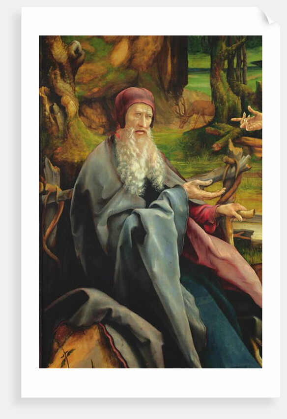 Visit of Saint Anthony to Saint Paul the hermit by Matthias Grunewald