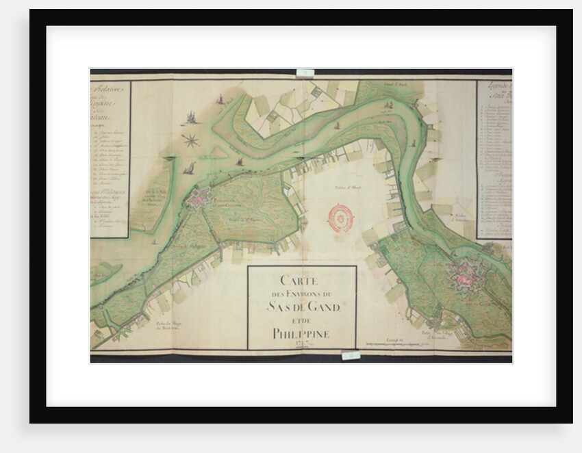 Area around Sas van Gent and Philippine, Netherlands, 1747 by French School