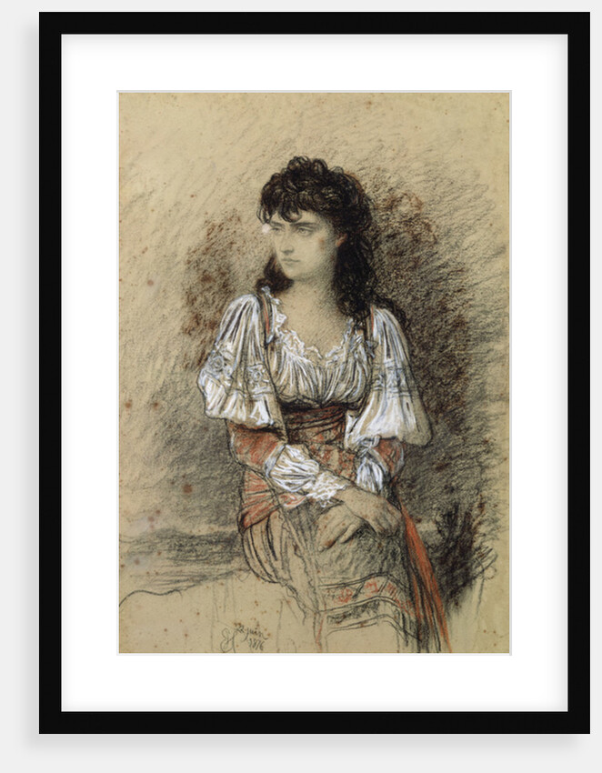 A Dressed Up Peasant, 1876 by Antoine Auguste Ernest Herbert or Hebert