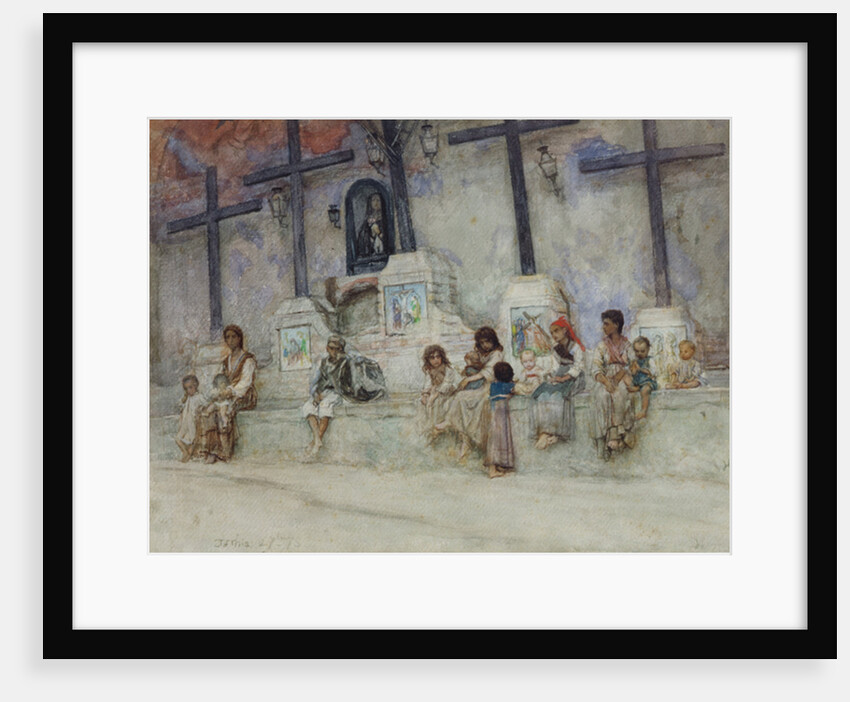 The Calvary of Ischia by Antoine Auguste Ernest Herbert or Hebert