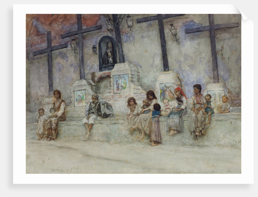 The Calvary of Ischia by Antoine Auguste Ernest Herbert or Hebert