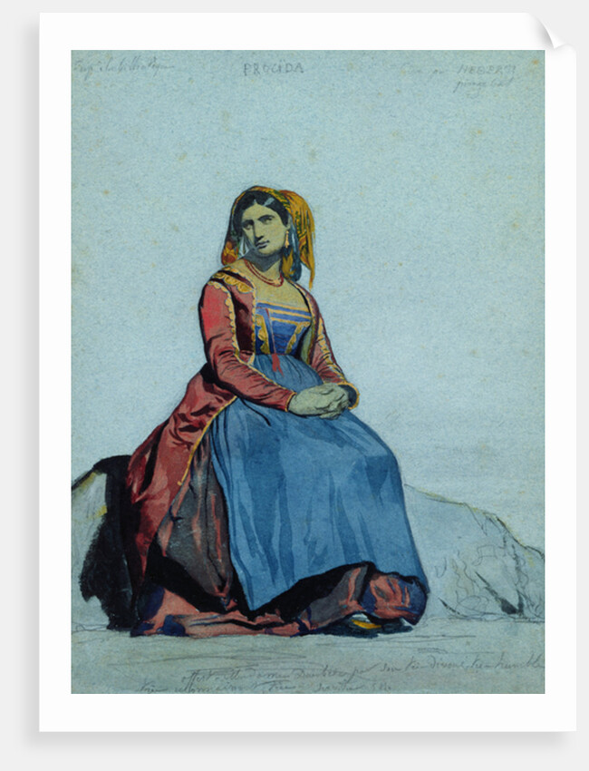 Woman of Procida, seated by Antoine Auguste Ernest Herbert or Hebert