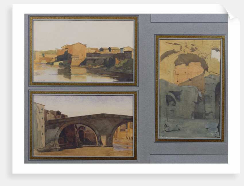 The Tiber, Cloaca Maxima and Ponte Rotto by Antoine Auguste Ernest Herbert or Hebert