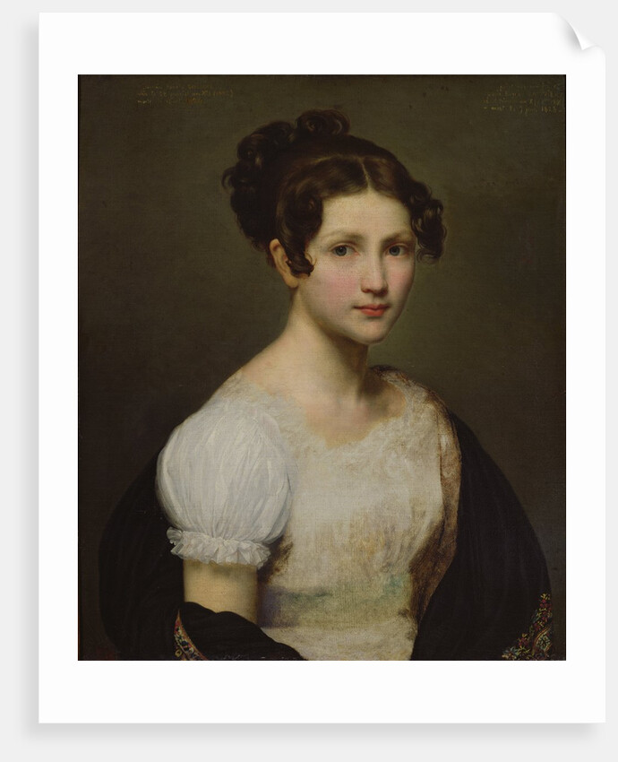 Portrait of Eugénie-Pamela Larivière, sister of the artist by Charles-Philippe Lariviere