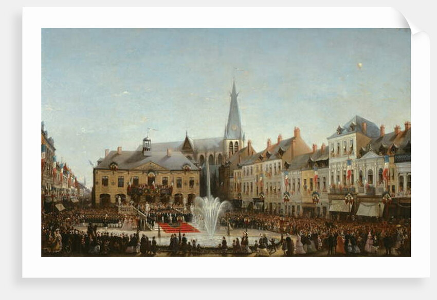 Ceremony of the inauguration of the water of the Lys in Tourcoing in 1863, 1864 by Emile Defrenne