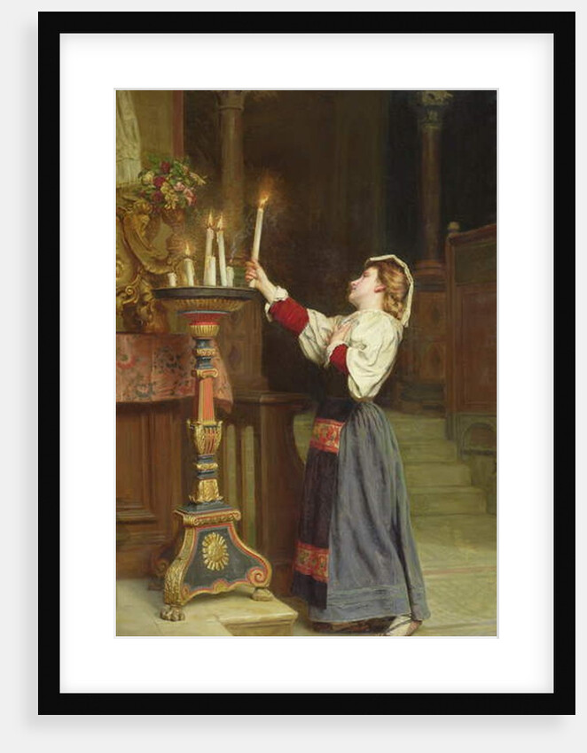 Girl with a candle, 1908 by Remy Cogghe