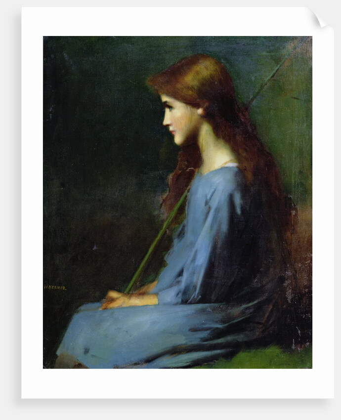 Little shepherdess, 19th century, by Jean-Jacques Henner