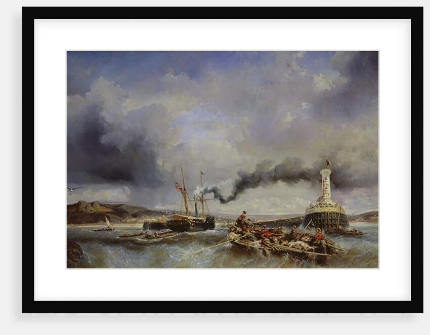 View of the port of Boulogne from the sea, 1843 by Louis Eugene Gabriel Isabey