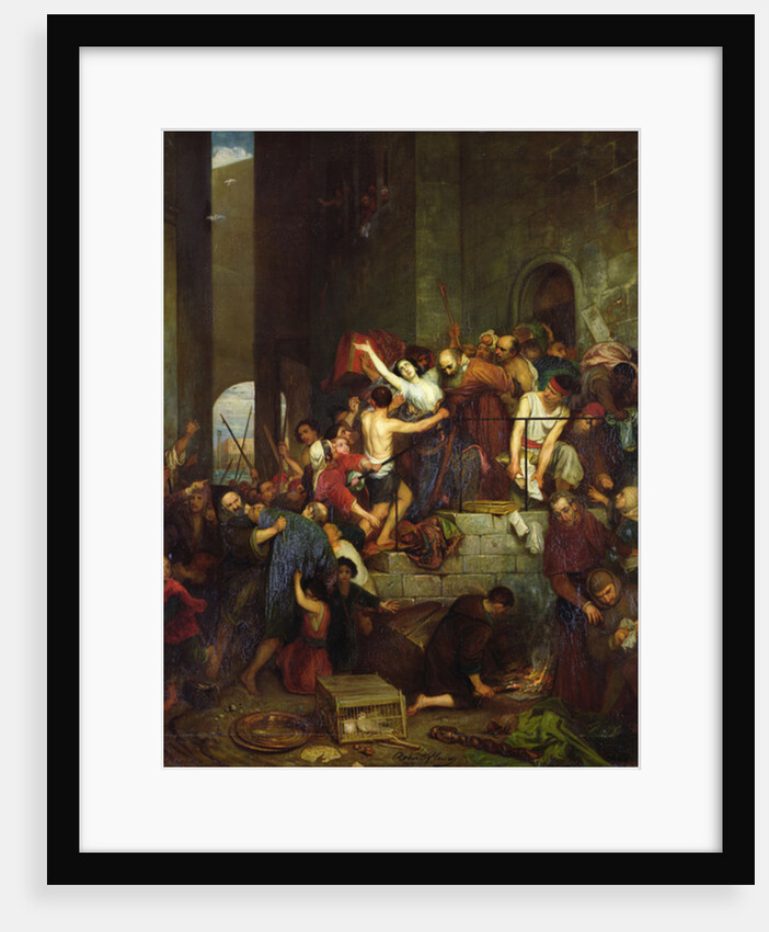 The looting of a house on the Venetian island of Guidecca during the middle ages, 1855, by Joseph-Nicolas Robert-Fleury
