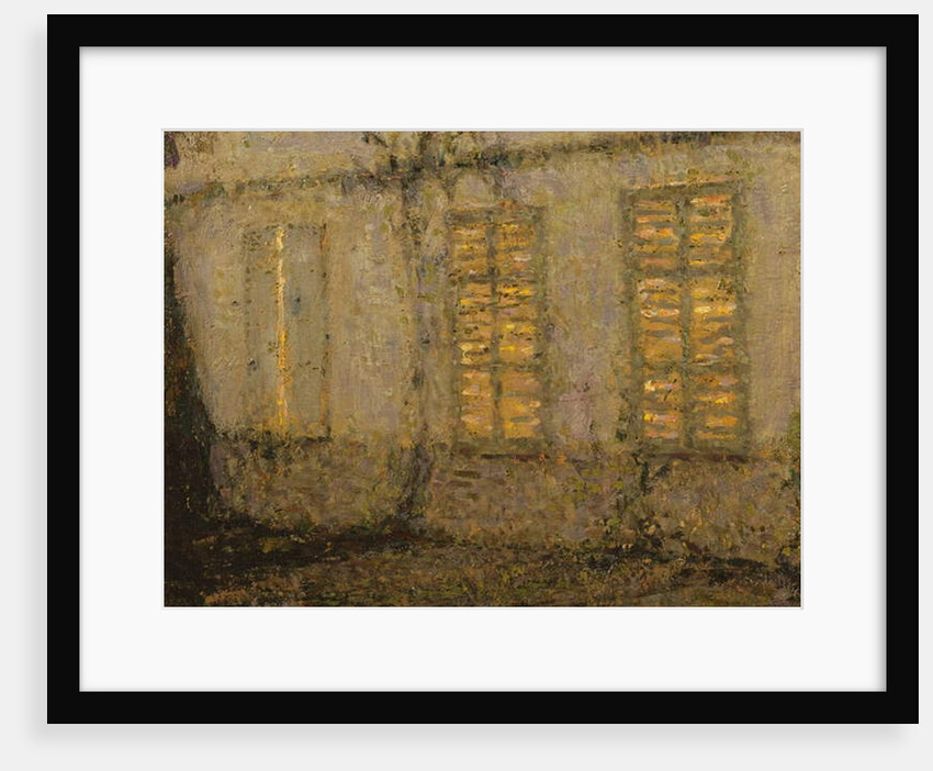 Closed shutters, moonlight, Gerberoy, c.1932 by Henri Eugene Augustin Le Sidaner