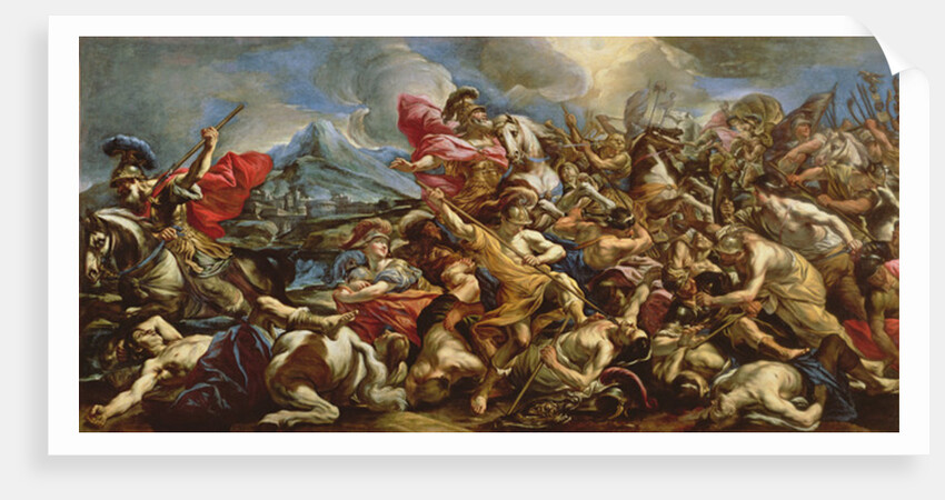 Joshua stopping the sun to defeat the Amalekites by Giovanni Battista Benaschi