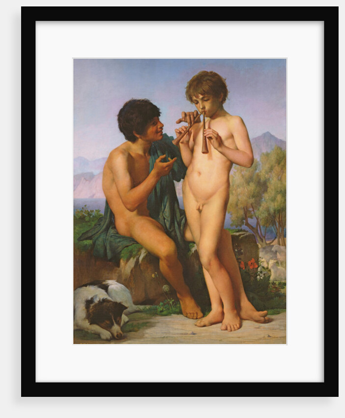 The Flute Lesson, 1858 by Jules Elie Delaunay