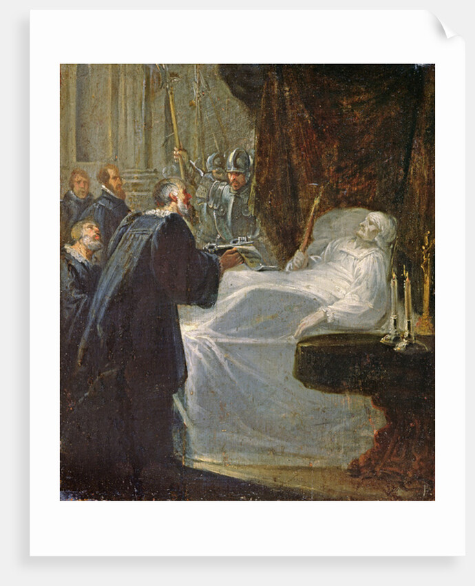 The Governor of Chateauneuf-de-Randon in Gevaudan giving the keys to the town to Bertrand du Guesclin upon his death in 1380 by French School