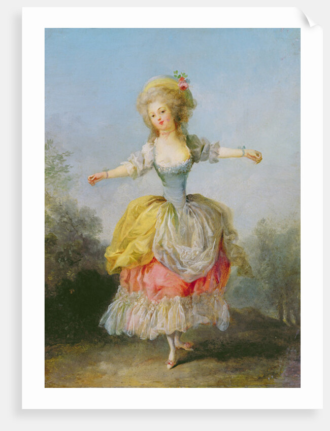 Dancer dressed in Louis XVI costume by Jean-Frederic Schall