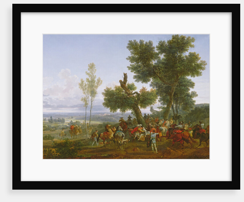 The Meeting of Henry IV, King of France and Navarre, and Maximilien de Béthune, Duke of Sully on the plain of Beuvron by Nicolas Antoine Taunay