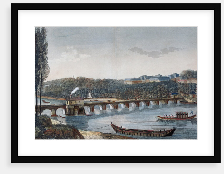 View of the Chateau and the Bridge of Saint-Cloud by Henri Courvoisier-Voisin