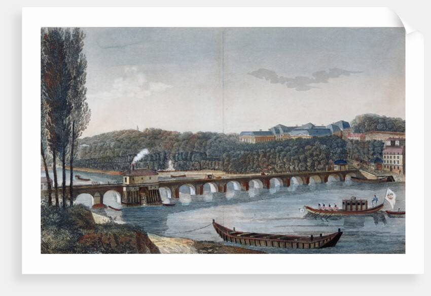 View of the Chateau and the Bridge of Saint-Cloud by Henri Courvoisier-Voisin