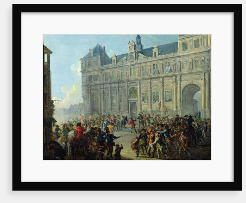 The Assassination of Jacques de Flesselles on the Steps of City Hall July 14, 1789 by Jean-Baptiste Lallemand