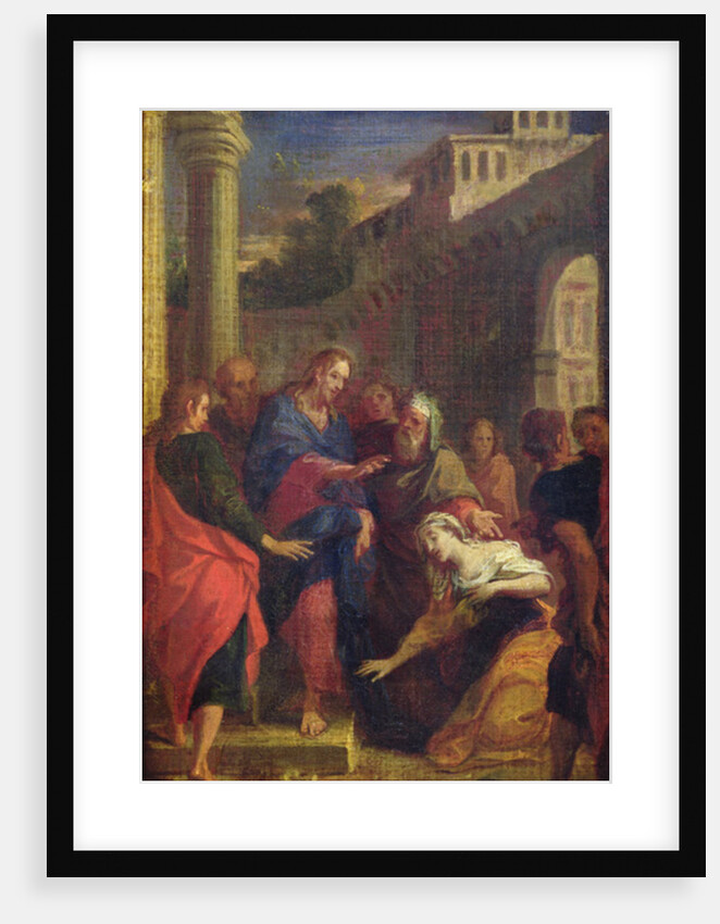 Jesus Healing the Bleeding Woman by Louis de the Younger Boulogne