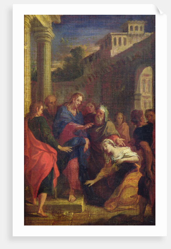 Jesus Healing the Bleeding Woman by Louis de the Younger Boulogne