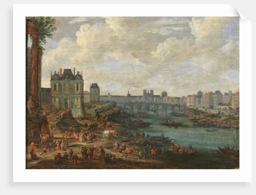 The Seine and La Porte de la Conférence, c.1689 by Pieter I Casteels