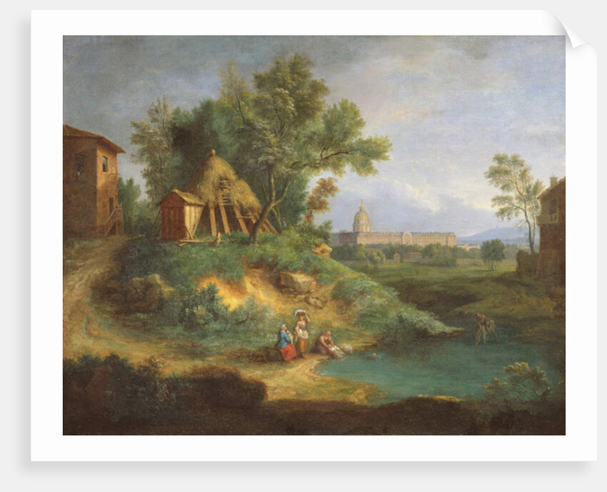 Hotel des Invalides, view from the Grenouillere by Jean-Francois the Younger Millet