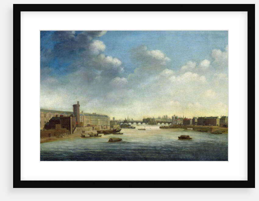 The Seine from the Barbier Bridge Upstream, the Louvre by Netherlandish School