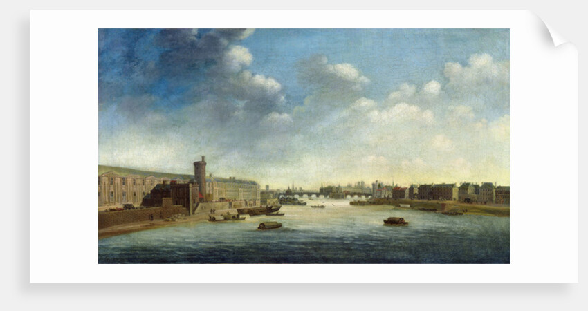 The Seine from the Barbier Bridge Upstream, the Louvre by Netherlandish School