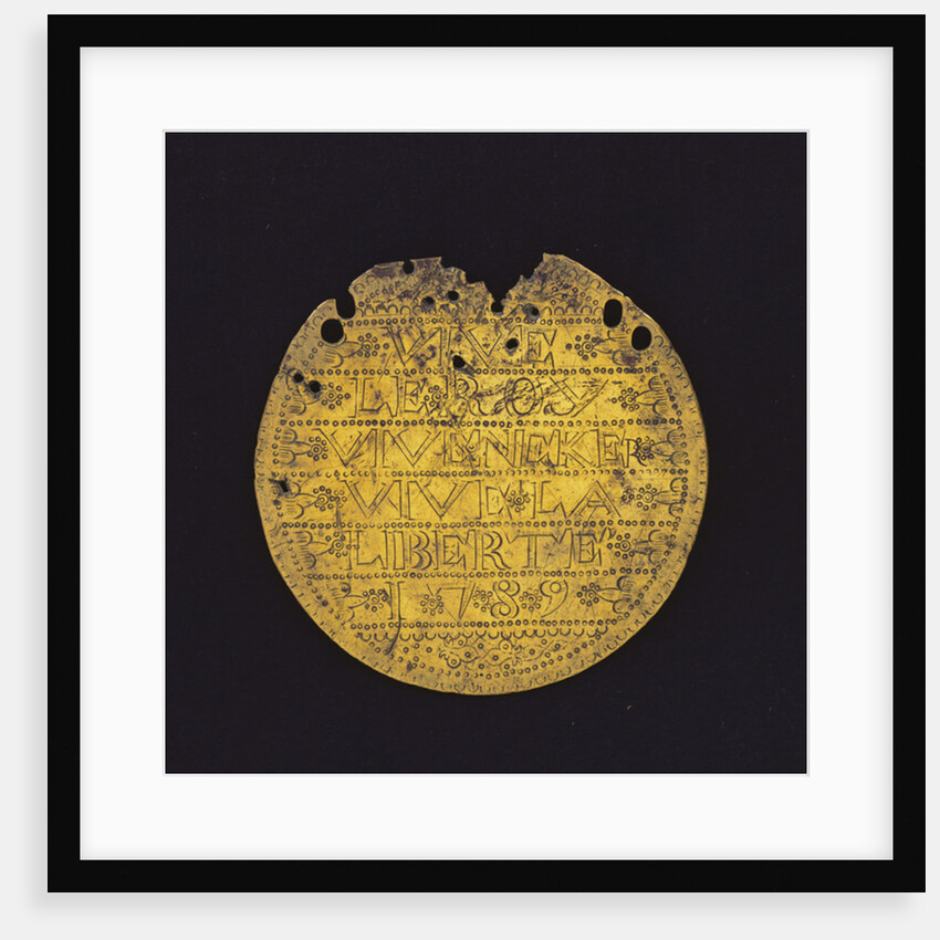 Moon: 'Vive le Roy, vive Necker, vive la liberté 1789' by French School