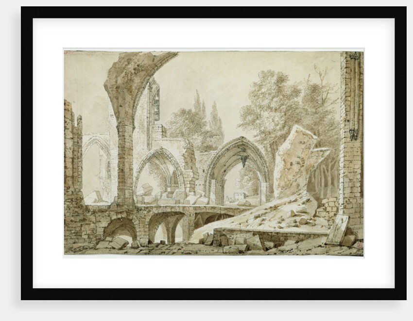 Interior of the Church of Sainte-Geneviève in Ruins, 1807 by Denise (fl.1779-97) Duchateau