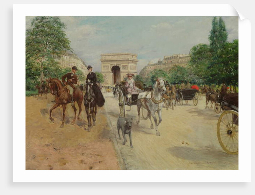 Riders and Carriages on the Avenue du Bois, 1910 by Georges Stein