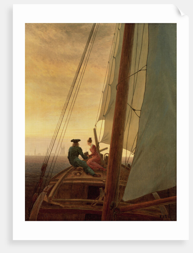 On Board a Sailing Ship, 1819 by Caspar David Friedrich
